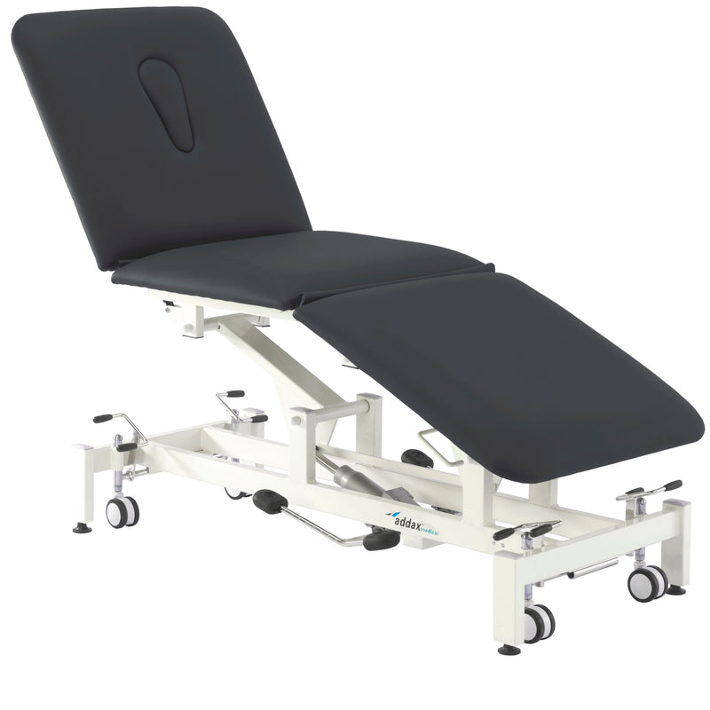 Addax Practice Manager Hydraulic Treatment Couch - 3 Sections - Black