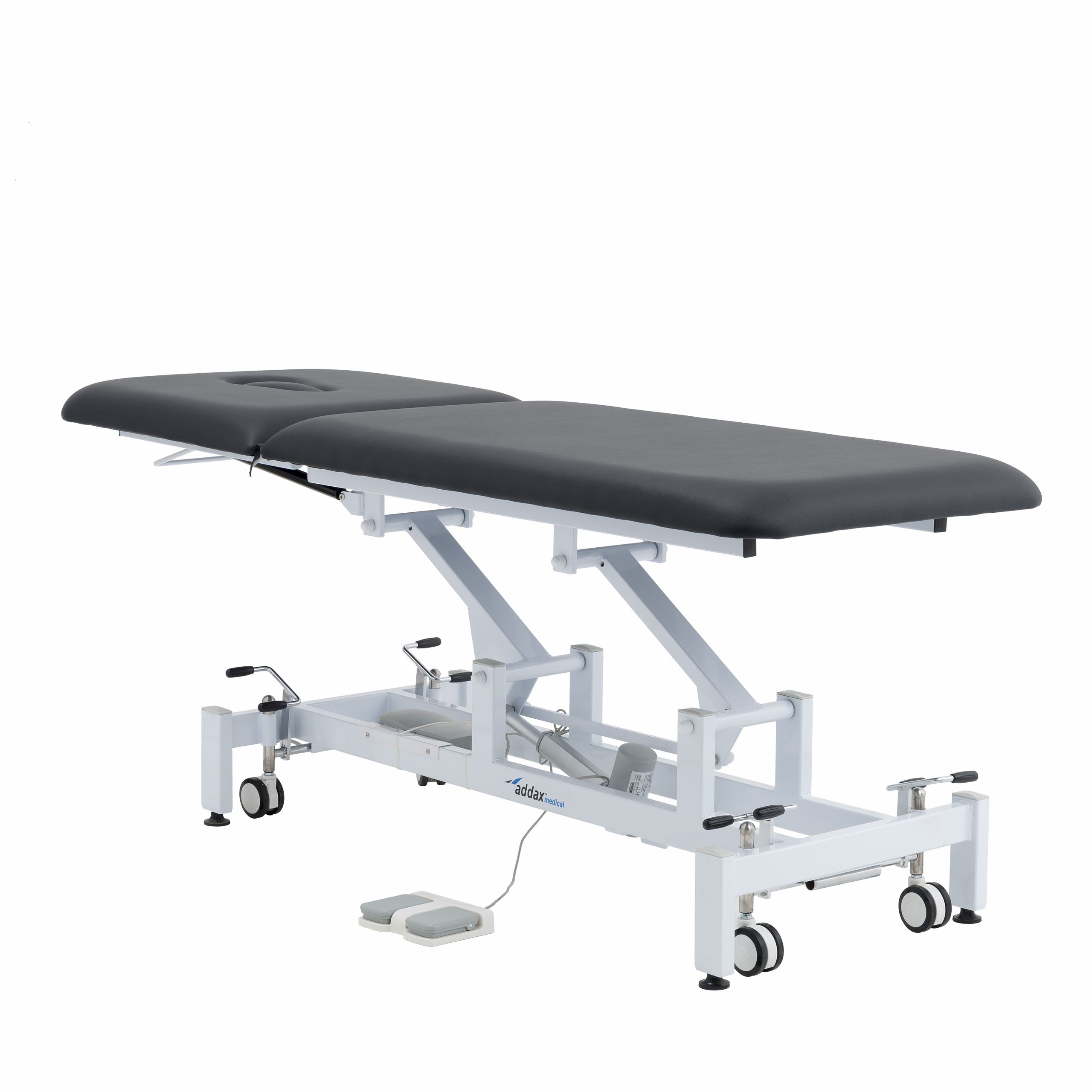Addax Practice Manager Electric Treatment Couch - 2 Sections - Black Addax