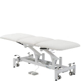 Addax Practice Manager Electric Treatment Couch - 3 Sections - White Shop@PhysioWorld Ltd 