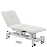 Addax Practice Manager Electric Treatment Couch - 3 Sections - White Shop@PhysioWorld Ltd