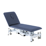 Addax Practice Manager Hydraulic Treatment Couch - 2 Sections - Blue Shop@PhysioWorld Ltd 