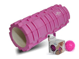 PhysioWorld EVA Grid Foam Roller + 7cm Spikey Massage Ball PhysioWorld Pink 