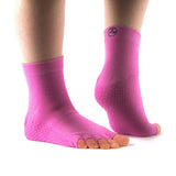 PhysioWorld Half Toe Socks - Various Colours PhysioWorld Pink Large (9 – 11 UK) 