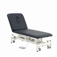 Addax Practice Manager Electric Treatment Couch - 2 Sections - Black