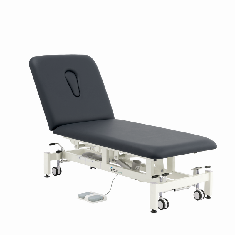 Addax Practice Manager Electric Treatment Couch - 2 Sections - Black