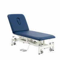 Addax Practice Manager Electric Treatment Couch - 2 Sections - Blue
