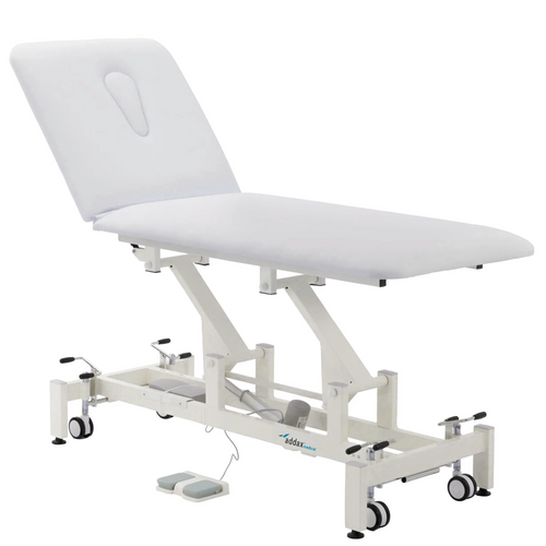 Addax Practice Manager Electric Treatment Couch - 2 Sections - White