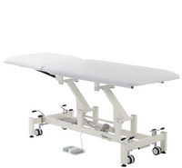 Addax Practice Manager Electric Treatment Couch - 2 Sections - White