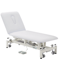 Addax Practice Manager Electric Treatment Couch - 2 Sections - White
