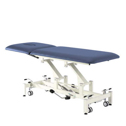 Addax Practice Manager Hydraulic Treatment Couch - 2 Sections - Blue