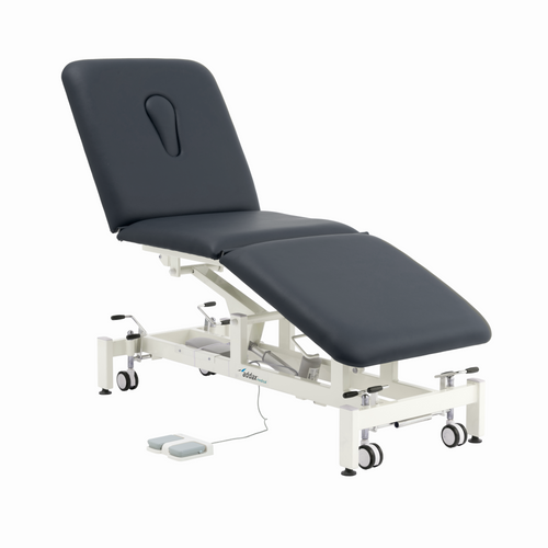 Addax Practice Manager Electric Treatment Couch - 3 Sections - Black