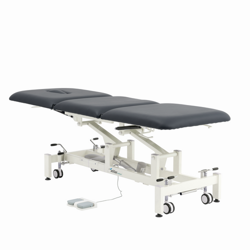 Addax Practice Manager Electric Treatment Couch - 3 Sections - Black