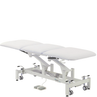 Addax Practice Manager Electric Treatment Couch - 3 Sections - White