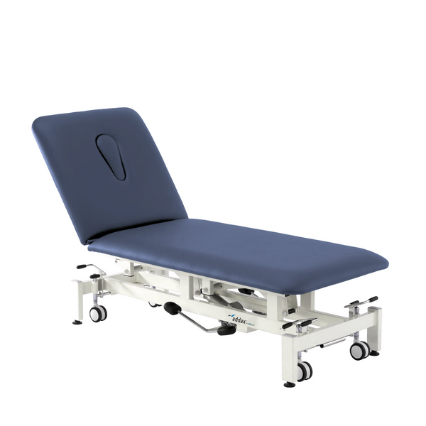 Addax Practice Manager Hydraulic Treatment Couch - 2 Sections - Blue