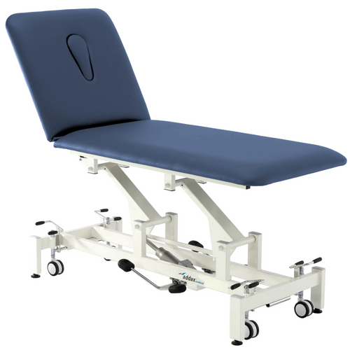 Addax Practice Manager Hydraulic Treatment Couch - 2 Sections - Blue