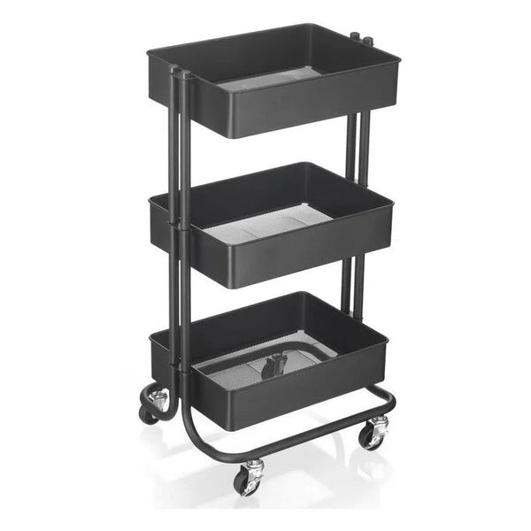 3 Tier Trolley Shop@PhysioWorld Ltd Matte Black 