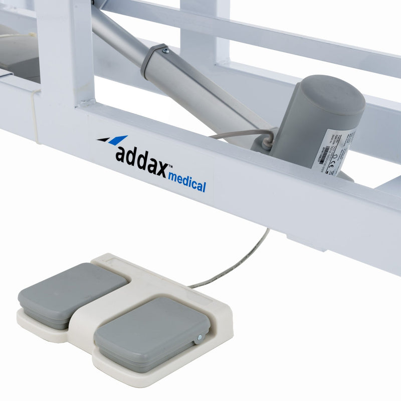 Addax Practice Manager Electric Treatment Couch - 2 Sections - White Shop@PhysioWorld Ltd 