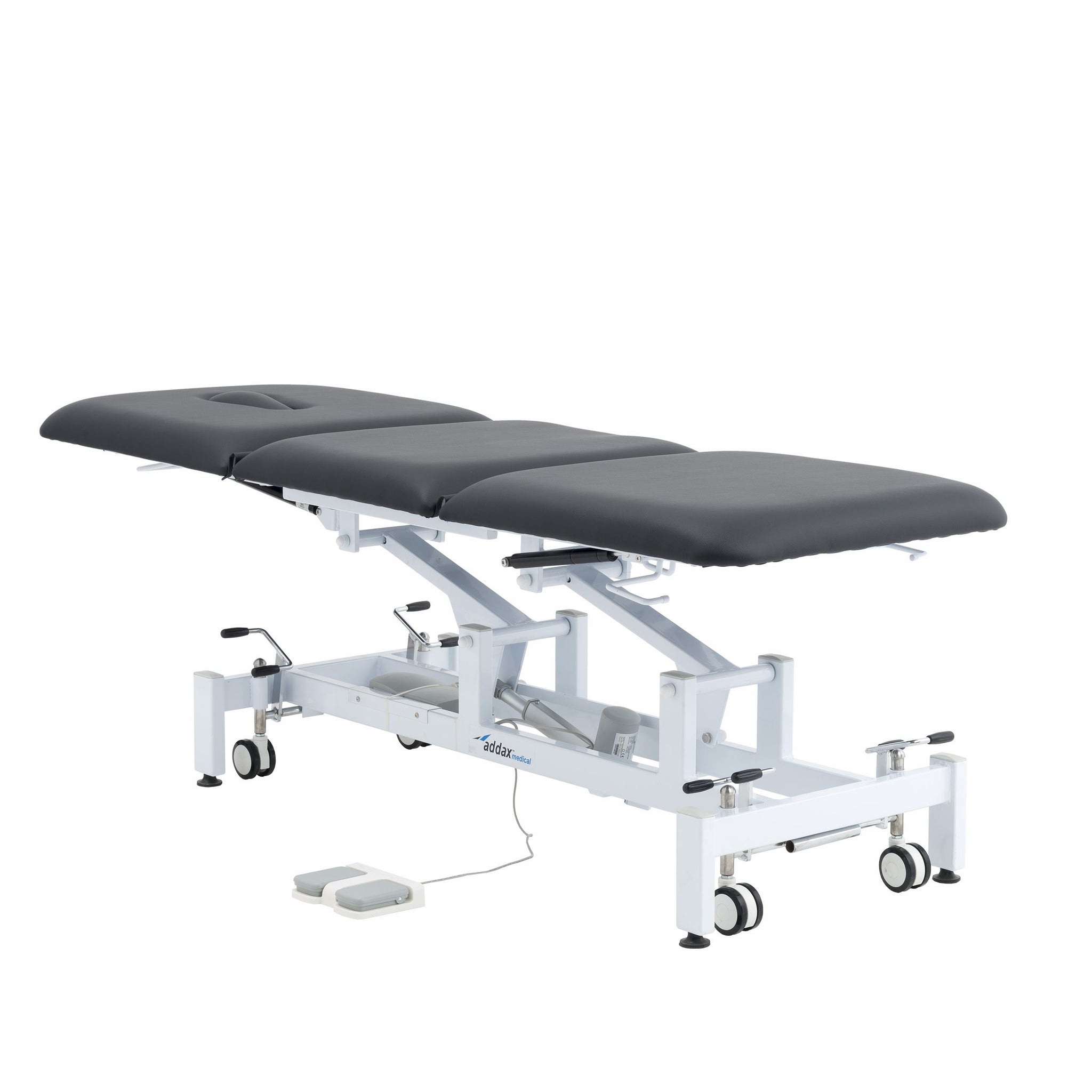 Addax Practice Manager Electric Treatment Couch - 3 Sections - Black Addax 
