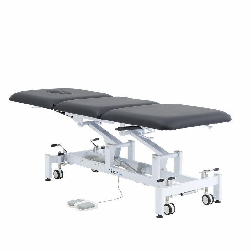 Addax Practice Manager Electric Treatment Couch - 3 Sections - Black Addax 