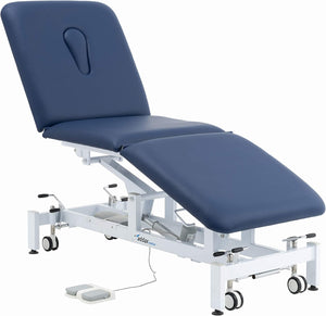 Addax Practice Manager Electric Treatment Couch - 3 Sections - Blue Addax 