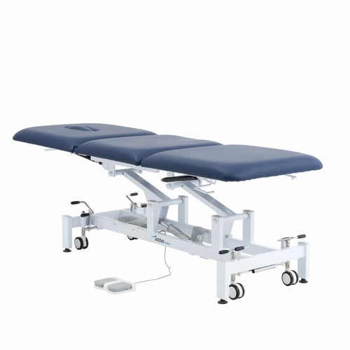 Addax Practice Manager Electric Treatment Couch - 3 Sections - Blue Addax 