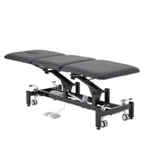 Addax Practice Manager Electric Treatment Couch for Tattoo Studios - 3 Sections All Black Shop@PhysioWorld Ltd 
