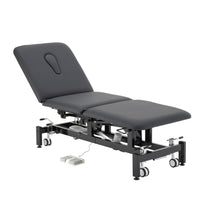 Addax Practice Manager Electric Treatment Couch for Tattoo Studios - 3 Sections All Black Shop@PhysioWorld Ltd 
