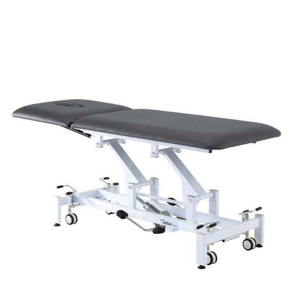 Addax Practice Manager Hydraulic Treatment Couch - 2 Sections - Black Shop@PhysioWorld Ltd 