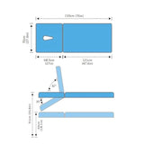 Addax Practice Manager Hydraulic Treatment Couch - 2 Sections - Blue Shop@PhysioWorld Ltd 