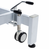Addax Practice Manager Hydraulic Treatment Couch - 2 Sections - Blue Shop@PhysioWorld Ltd 