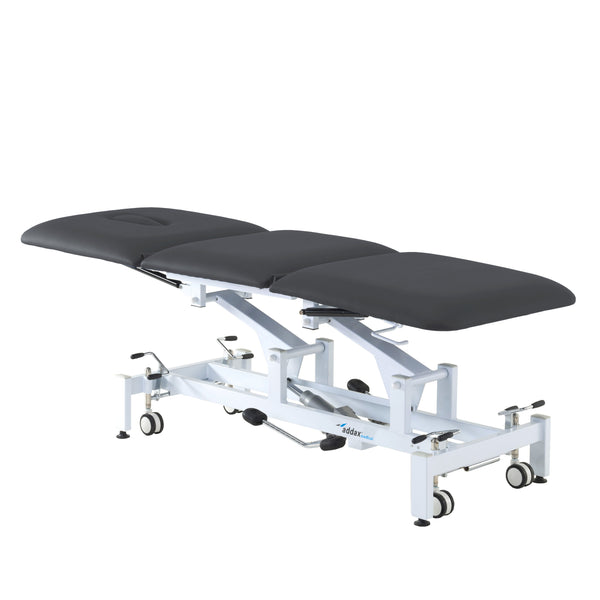 Addax Practice Manager Hydraulic Treatment Couch - 3 Sections - Black Shop@PhysioWorld Ltd 