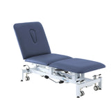 Addax Practice Manager Hydraulic Treatment Couch - 3 Sections - Blue Shop@PhysioWorld Ltd 