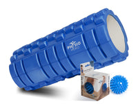 PhysioWorld EVA Grid Foam Roller + 7cm Spikey Massage Ball PhysioWorld Blue 