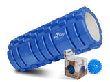 PhysioWorld EVA Grid Foam Roller + 7cm Spikey Massage Ball PhysioWorld Blue 