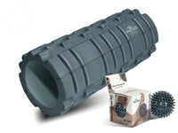 PhysioWorld EVA Grid Foam Roller + 7cm Spikey Massage Ball PhysioWorld Graphite 