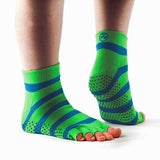 PhysioWorld Half Toe Socks - Various Colours PhysioWorld Blue/Green Large (9 – 11 UK) 