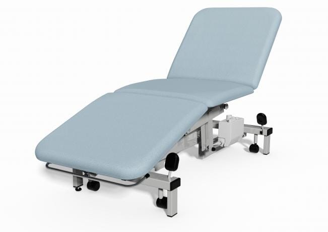 Plinth Medical 503E 3 Section Couch Electric PhysioWorld Cool Blue 